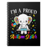 Ich bin eine stolze Autismus Schwester, starke Erm Notizblock (Vorderseite)