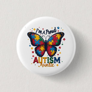Ich bin eine stolze Autismus-Tante Autismus-Bewuss Button