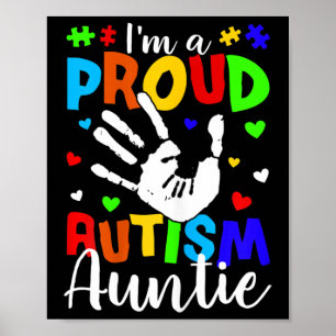 Ich bin eine stolze Autismus Tante Niedlich Autism Poster