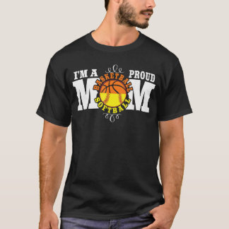 Ich bin eine stolze Basketball-Softball-Mama kombi T-Shirt