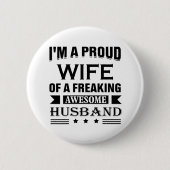 Ich bin eine stolze Ehefrau eines phantastischen E Button (Vorderseite)