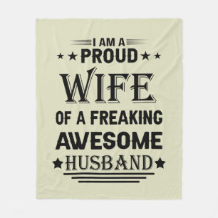 Ich bin eine stolze Ehefrau eines phantastischen E Fleecedecke