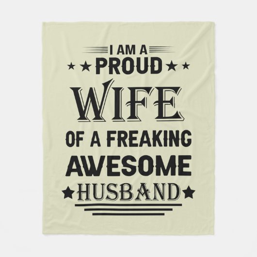 Ich bin eine stolze Ehefrau eines phantastischen E Fleecedecke (Vorderseite)