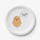 Ich bin eine stolze Kartoffel Pappteller (Vorderseite)