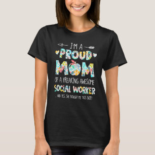 Ich bin eine stolze Mama aus der Blume der Soziala T-Shirt