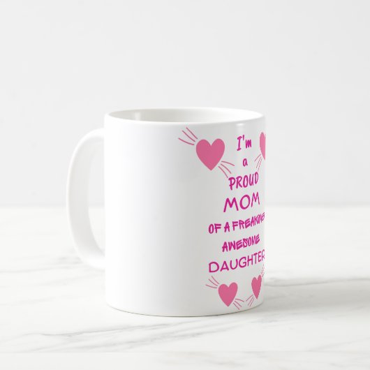 Ich bin eine stolze Mutter einer frechen phantasti Kaffeetasse (Vorderseite Links)