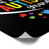 Ich bin eine stolze Oma Liebe Herz Autismus Bewuss Poster (Ecke)