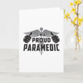 Ich bin eine stolze paramedische Ambulance EMS EMT Karte (Gelbe Blume)