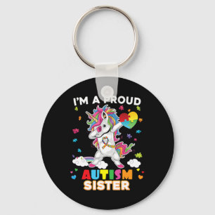 Ich bin eine stolze Schwester Dabbing Einhorn Auti Schlüsselanhänger