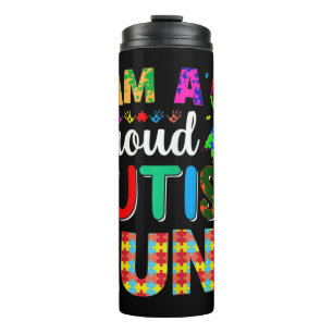 Ich bin eine stolze Tante für Autismus-Tanten Thermosbecher