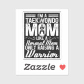 Ich bin eine Taekwondo-Mama, wie eine normale Mama Aufkleber (Blatt)