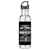 Ich bin eine tätowierte Krankenschwester, genau wi Edelstahlflasche (Vorderseite)