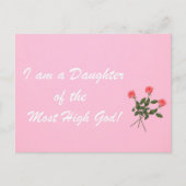 Ich bin eine Tochter des Allerhöchsten Gottes! Postkarte (Vorderseite)