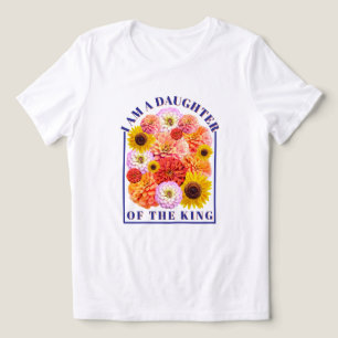 Ich bin eine Tochter des Königs Christliche Floral Tri-Blend Shirt