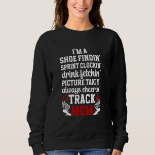 Ich bin eine Track-Mama einer Track- und Field-Lei Sweatshirt