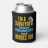 Ich bin eine Umfrage, weil Ingenieure auch Helden  Dosenkühler (Kanne Rückseite)