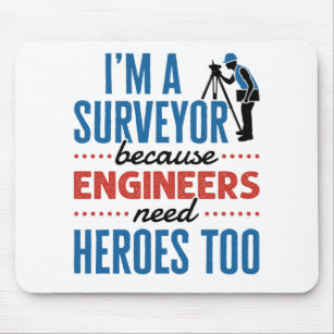 Ich bin eine Umfrage, weil Ingenieure auch Helden  Mousepad