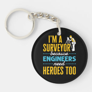 Ich bin eine Umfrage, weil Ingenieure auch Helden  Schlüsselanhänger