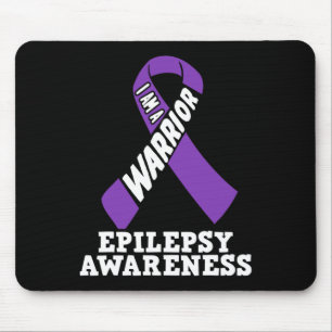 Ich bin eine Warrior Epilepsie Awareness Ribbon-Kr Mousepad