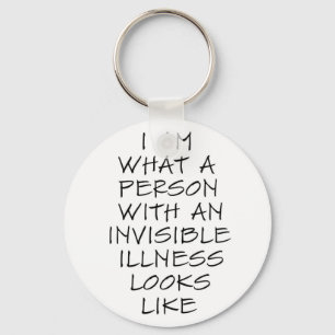 Ich bin, eine welche Person mit einer unsichtbaren Schlüsselanhänger
