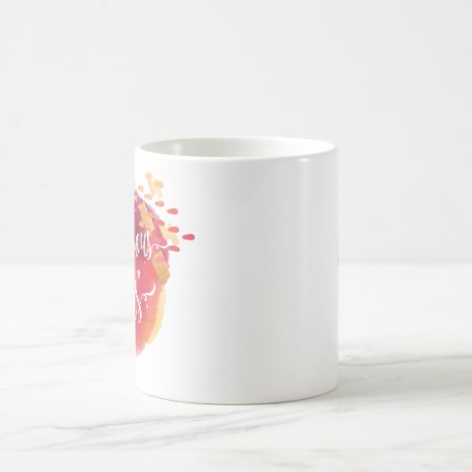 "Ich bin eine Widder-" Tierkreis-magentarote Kaffeetasse (Mittel)