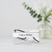 Ich bin eine Writer-Visitenkarte Visitenkarte (Stehend Vorderseite)