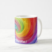 Ich bin eine wunderschöne Rainbow Digital Art Kaffeetasse (VorderseiteRechts)