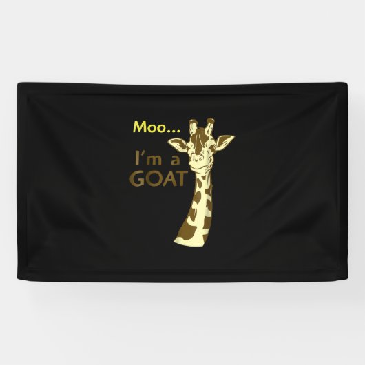 Ich bin eine Ziege Cool, die Giraffe verwirrt Banner (Horizontal)