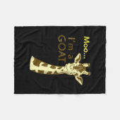 Ich bin eine Ziege Cool, die Giraffe verwirrt Fleecedecke (Vorderseite (Horizontal))