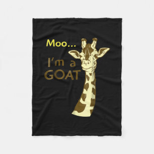 Ich bin eine Ziege Cool, die Giraffe verwirrt Fleecedecke