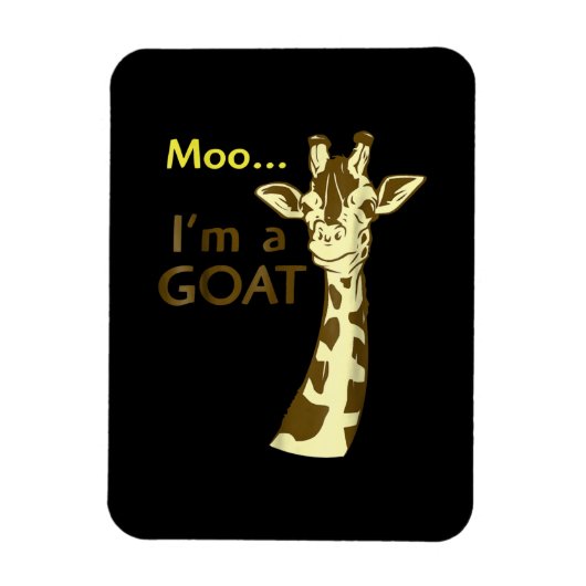 Ich bin eine Ziege Cool, die Giraffe verwirrt Magnet (Vertikal)