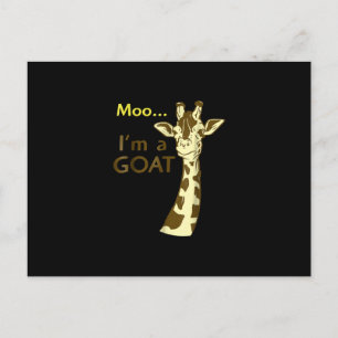 Ich bin eine Ziege Cool, die Giraffe verwirrt Postkarte