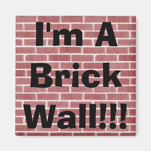 Ich bin eine Ziegelmauer!! Magnet (Vorne)