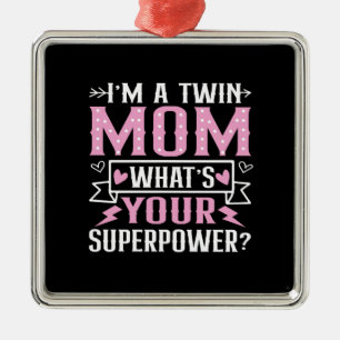Ich bin eine zweifache Mama Ornament Aus Metall