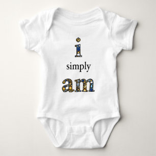 Ich bin einfach auf vorderer, leuchtender baby strampler