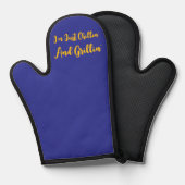 Ich bin einfach Chillin und Grillin' Blau Ofenhandschuh (Vorderseite/Rückseite)