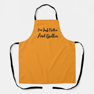 Ich bin einfach Chillin und Grillin' Orange Schürze