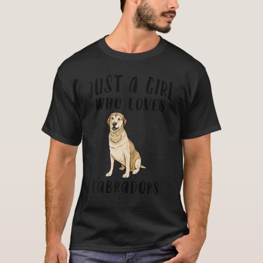 Ich bin einfach ein Mädchen, das Labrador Retrieve T-Shirt (Vorderseite)