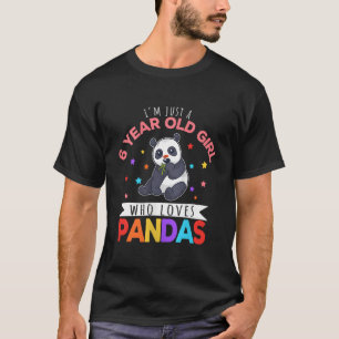 ICH BIN Einfach Eine 6 Die Pandas Liebt Panda T-Shirt