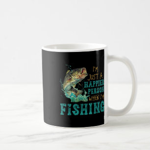 Ich bin einfach glücklicher, wenn ich fische kaffeetasse