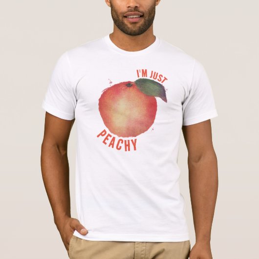 ICH BIN EINFACH HEUTIG, PEACH GRAFIKMENS T-Shirt (Vorderseite)
