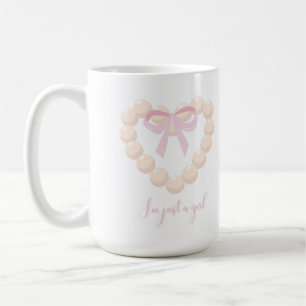 Ich bin einfach nur ein Mädchen Perlen-Herz- und S Kaffeetasse