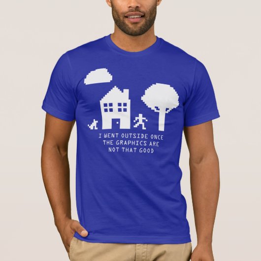 ICH BIN EINMAL 8 BIT T - Shirt AUSSERHALB GEFAHREN (Vorderseite)