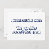 Ich bin einmal draußen gegangen. Grafik war nicht  Postkarte (Vorne/Hinten)