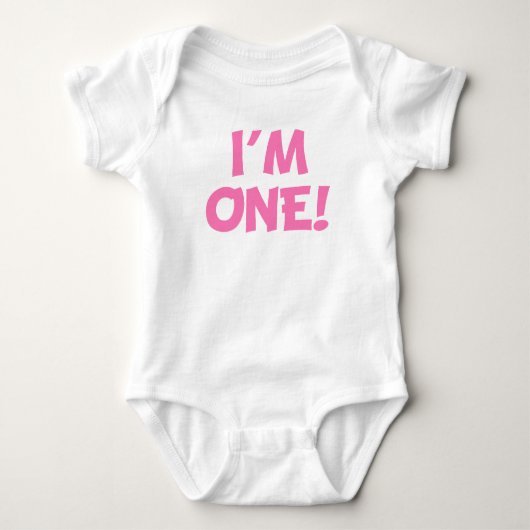 Ich bin eins baby strampler (Vorderseite)