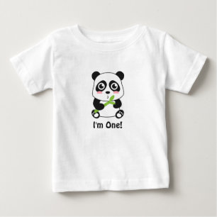 Ich bin Eins, Erster Geburtstag, Süßer Baby-Panda Baby T-shirt