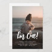 Ich bin eins! | Foto Overlay 1. Geburtstag Einladung (Vorne/Hinten)