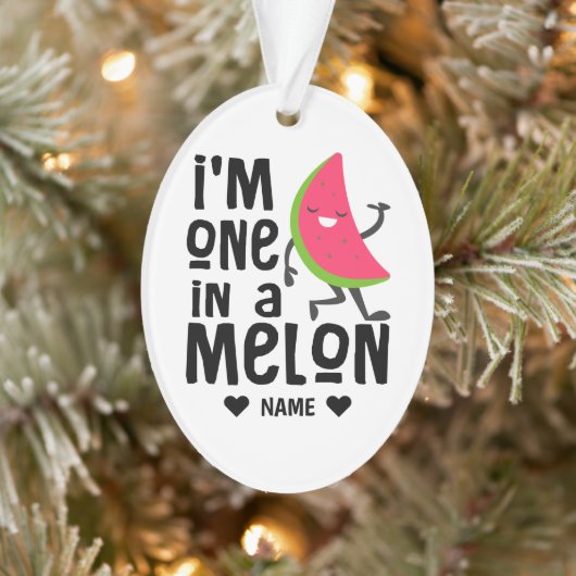 Ich bin eins in einem "Melon" Ornament (Baum)