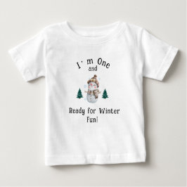 Ich bin Eins und bereit für Winterspass! - Niedlic Baby T-shirt