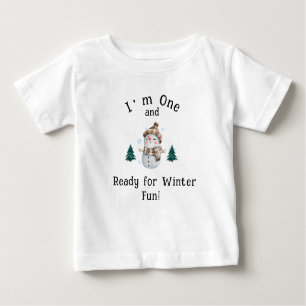 Ich bin Eins und bereit für Winterspass! - Niedlic Baby T-shirt